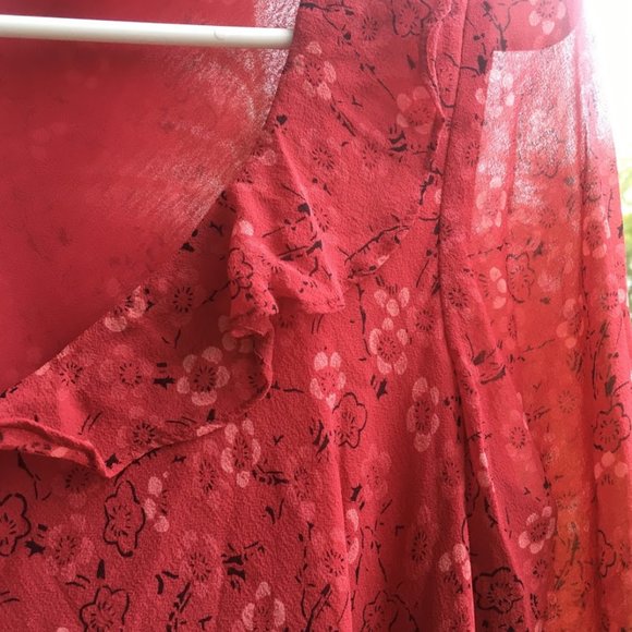 VTG 90s LOFT Silk Floral Blouse - Picture 6 of 6